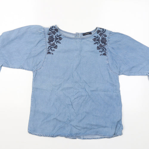 Medicine Womens Blue   Basic Blouse Size S