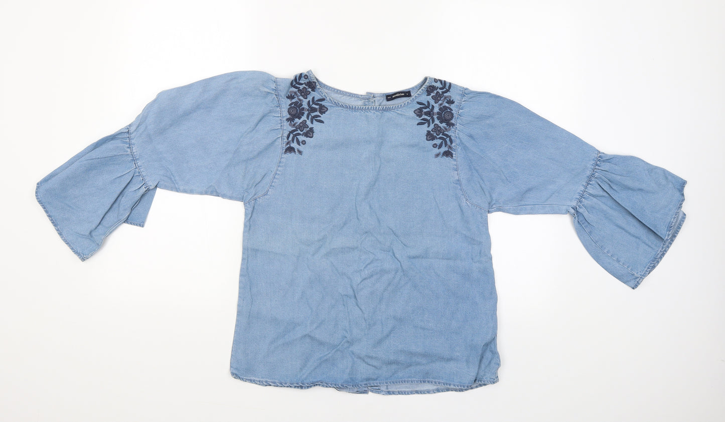 Medicine Womens Blue   Basic Blouse Size S