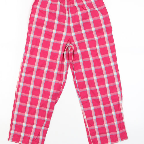 George Girls Pink Check  Jogger Trousers Size 5-6 Years