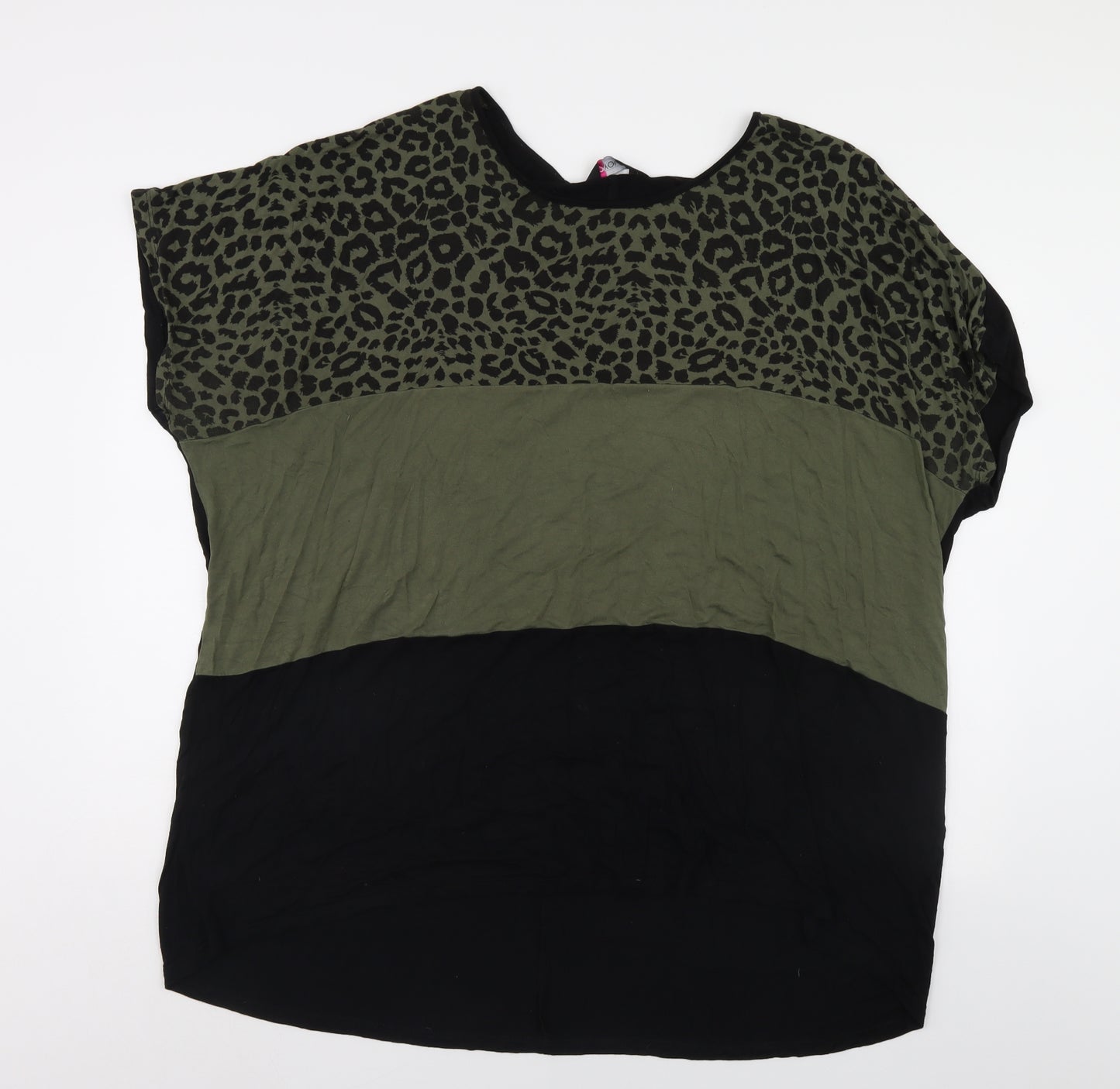 Love Yours Womens Multicoloured Animal Print  Basic T-Shirt Size 28