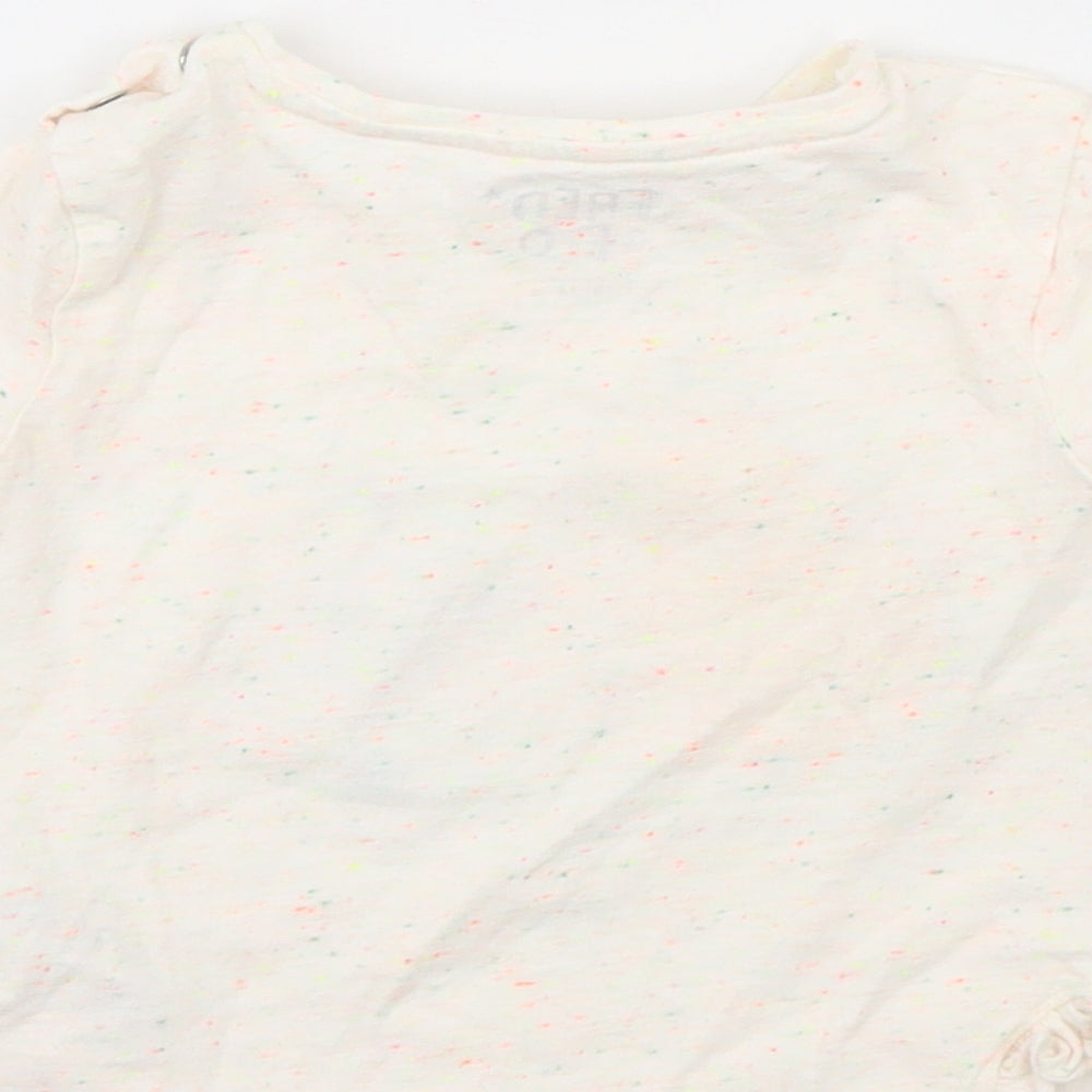 Fred & Flo Girls White   Basic T-Shirt Size 18-24 Months