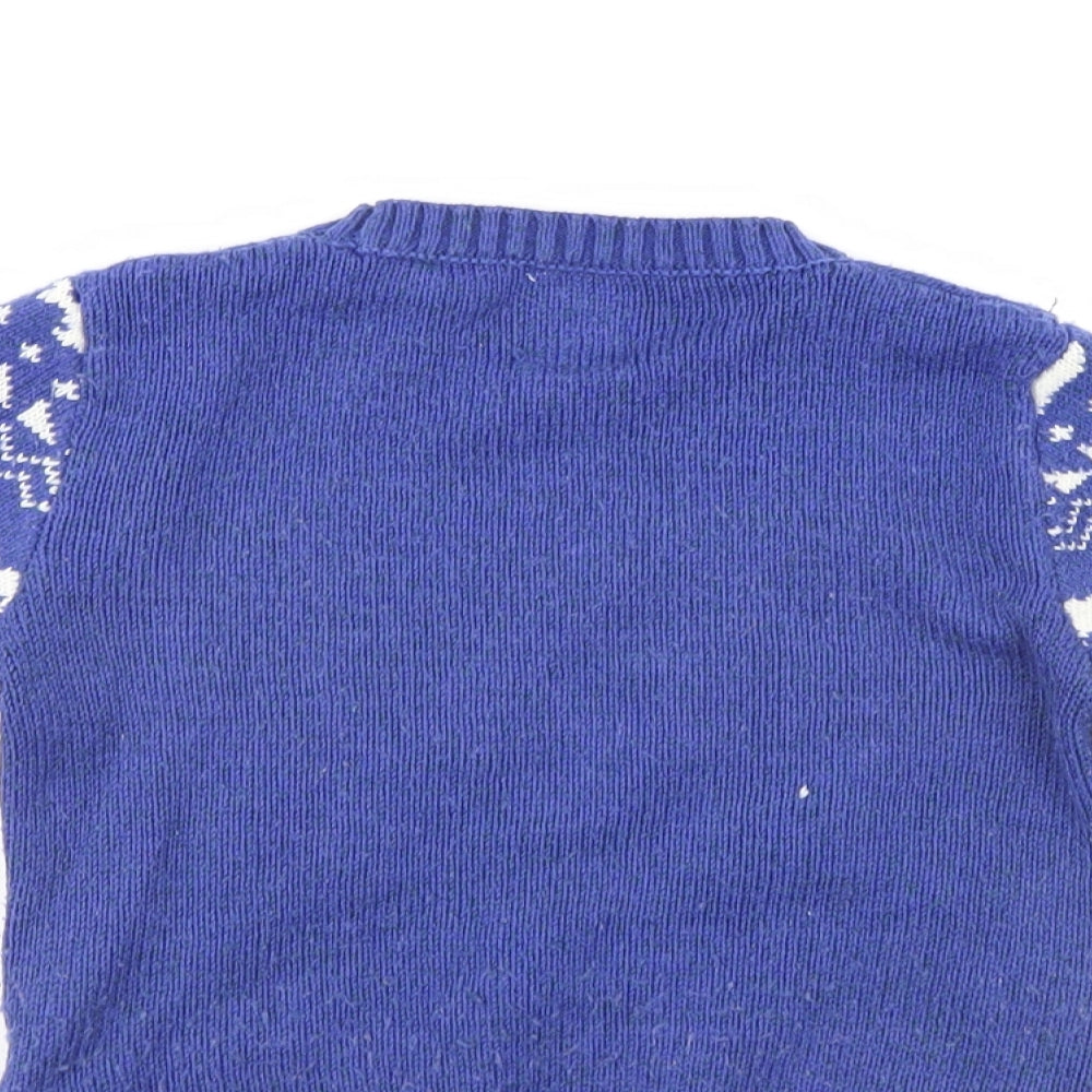George Boys Blue   Pullover Jumper Size 2-3 Years  - Christmas jumper