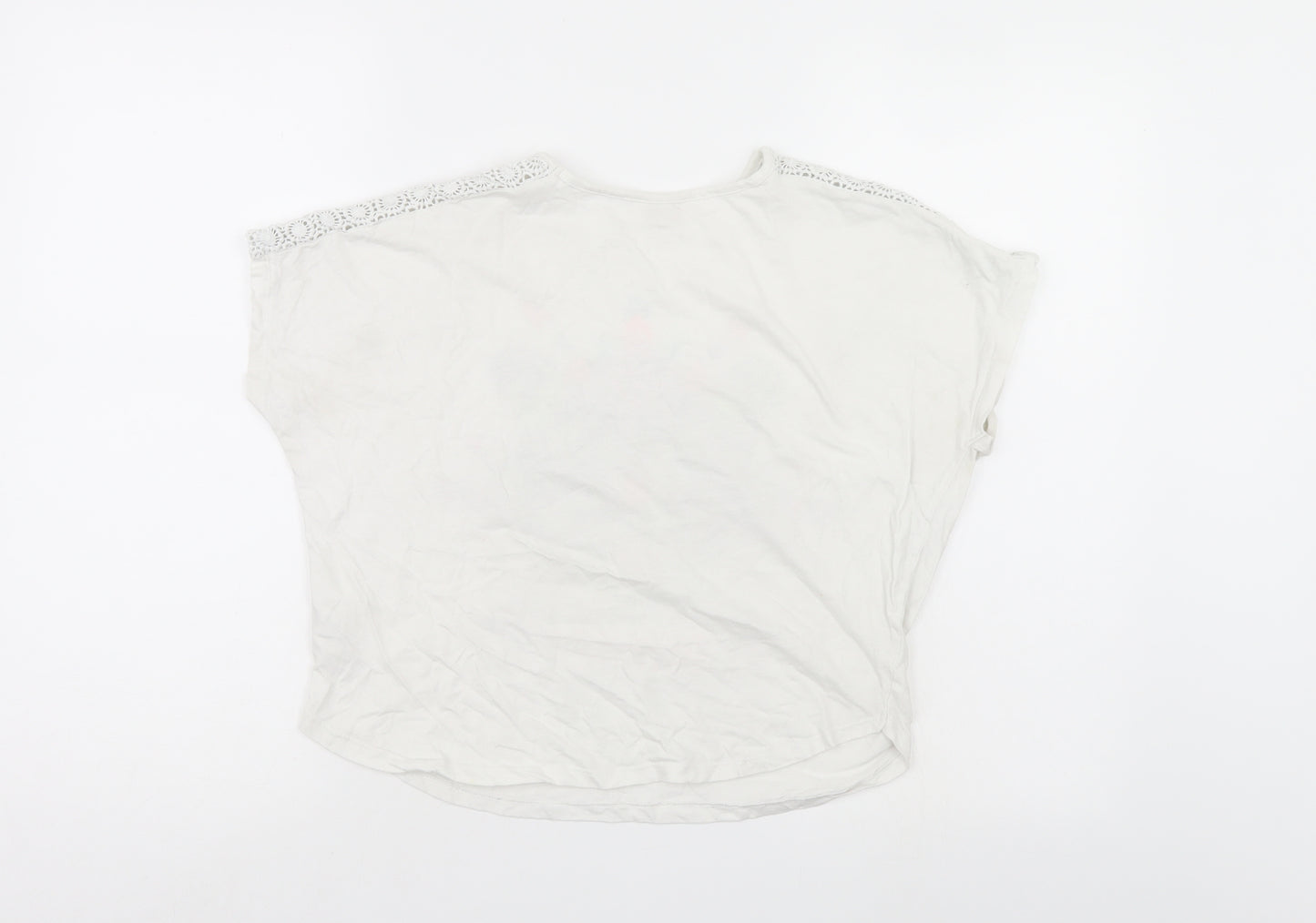pep & Co Girls White   Basic T-Shirt Size 11-12 Years