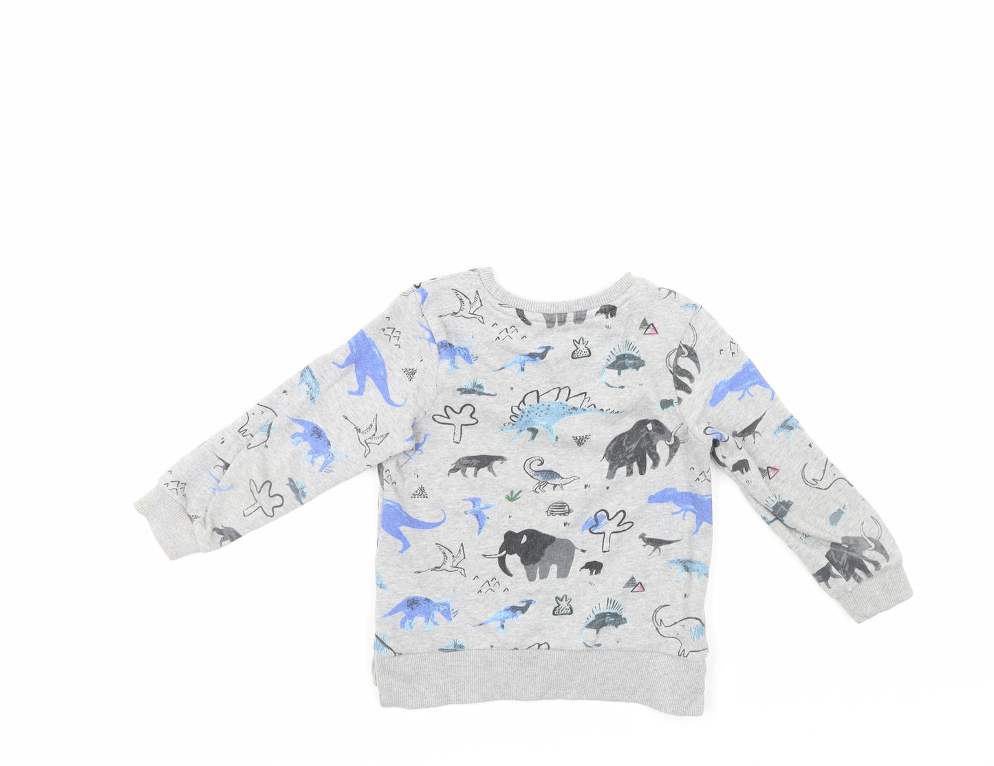 Nutmeg Boys Grey Animal Print  Pullover Sweatshirt Size 3-4 Years