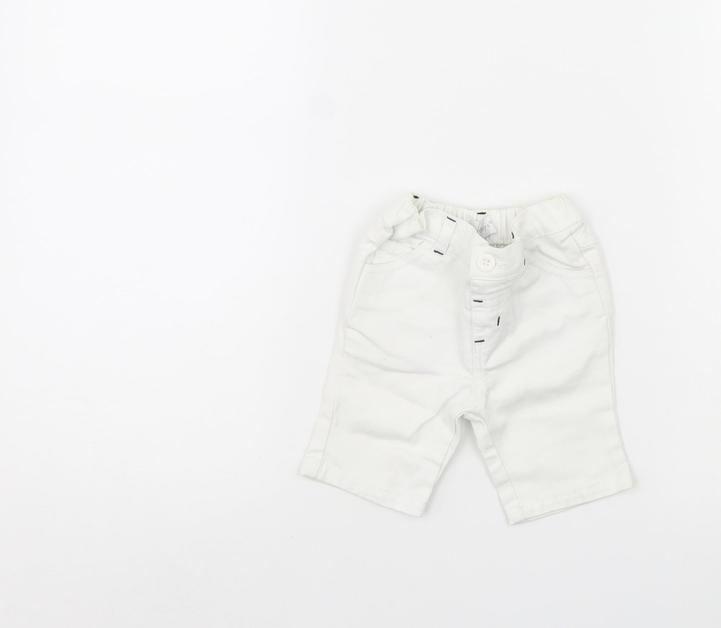 Early days Baby White  Denim Cropped Trousers Size 0-3 Months