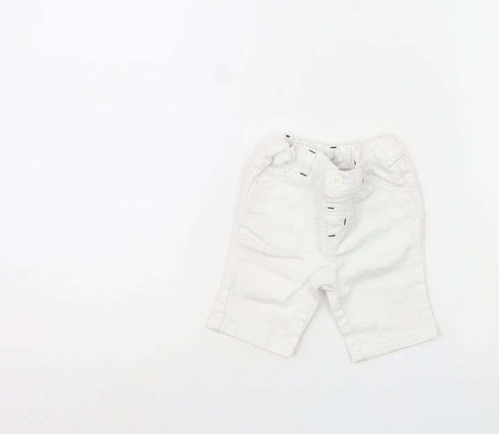 Early days Baby White  Denim Cropped Trousers Size 0-3 Months
