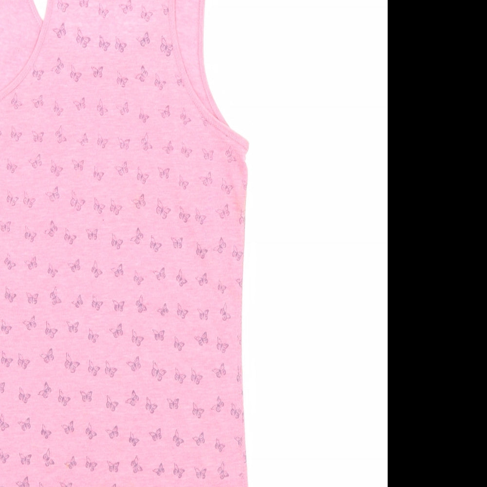Atmosphere Womens Pink   Top Pyjama Top Size 12  - butterfly pattern