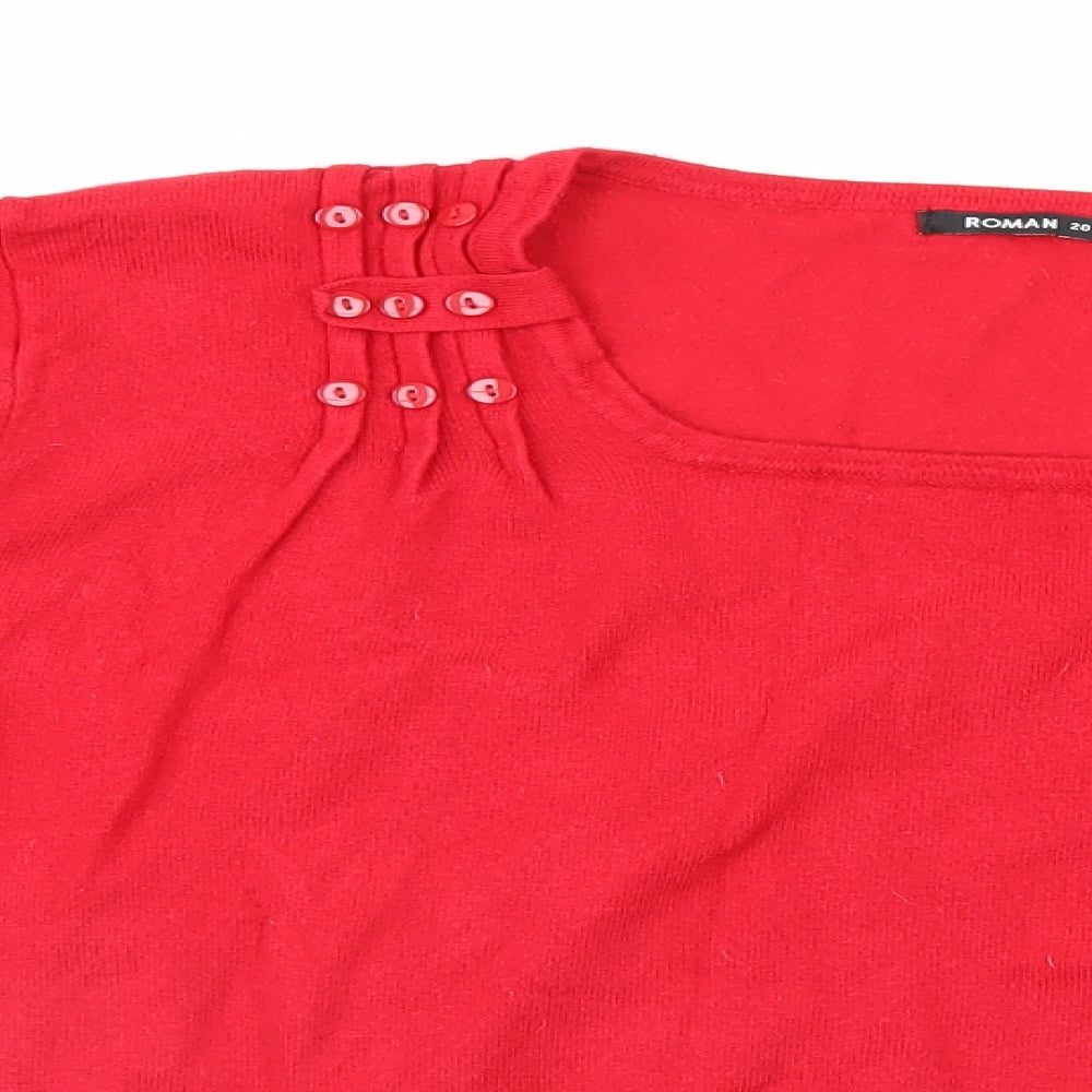 Roman Womens Red   Pullover Jumper Size 20