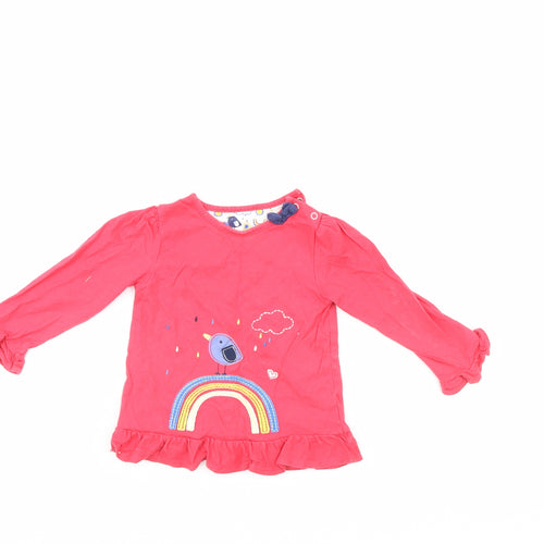 TU Girls Red   Tunic Jumper Size 9-12 Months