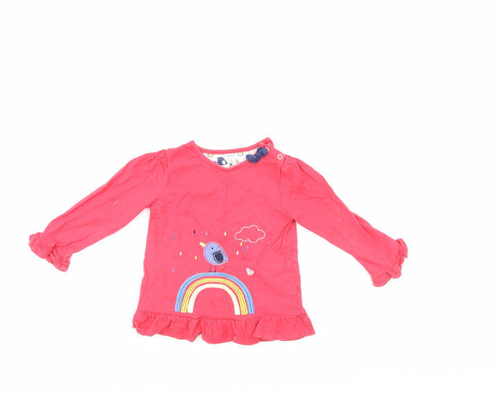 TU Girls Red   Tunic Jumper Size 9-12 Months