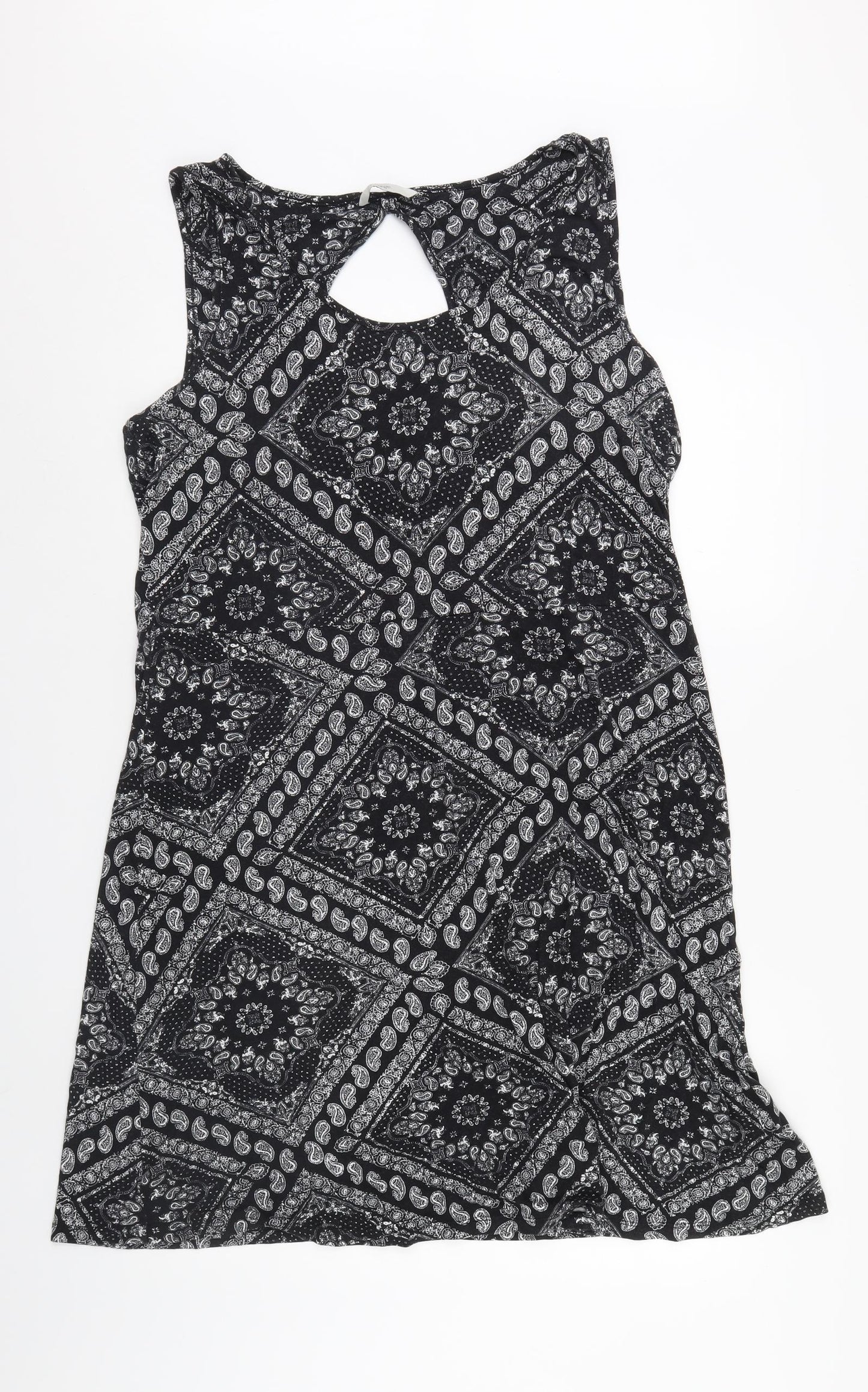 George Womens Black Paisley  Shift  Size 20