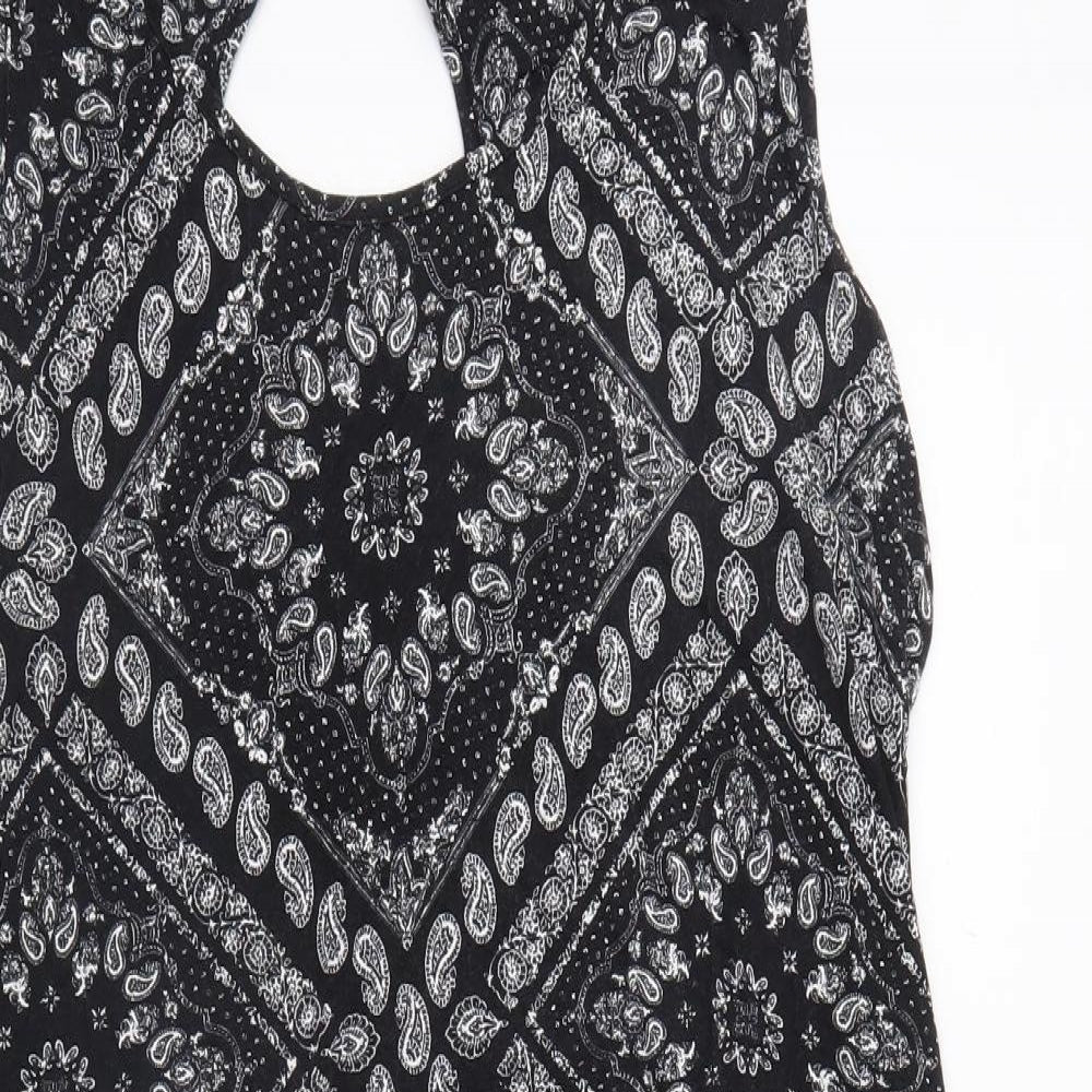 George Womens Black Paisley  Shift  Size 20