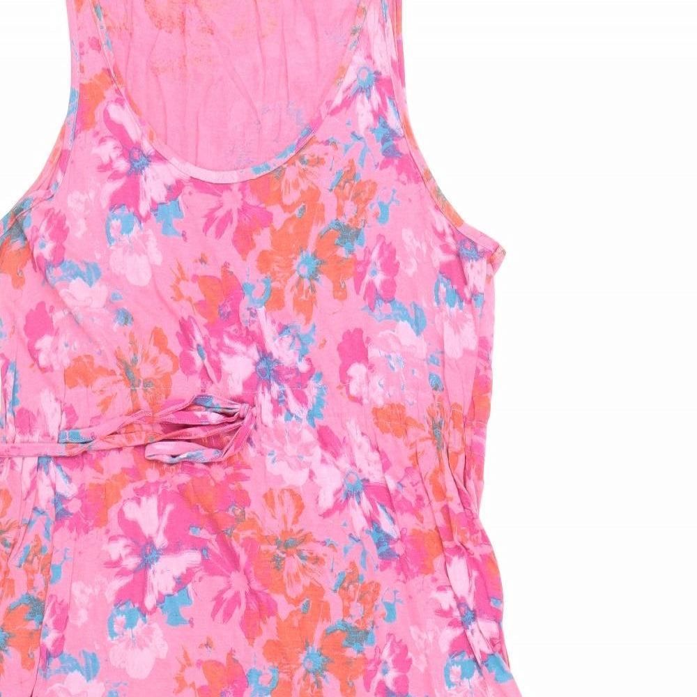 George Womens Pink Floral  Tank Dress  Size 18