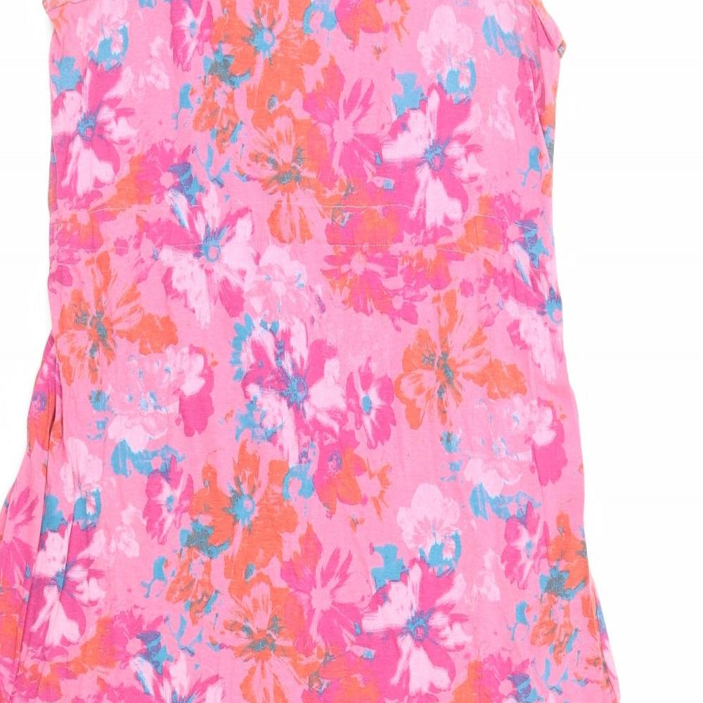George Womens Pink Floral  Tank Dress  Size 18