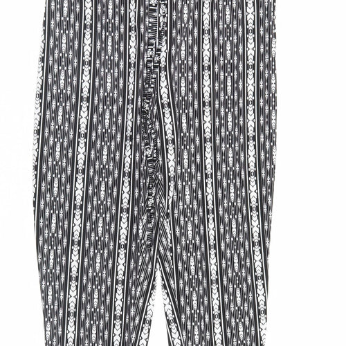 QED London Womens Black Geometric  Jumpsuit One-Piece Size 8