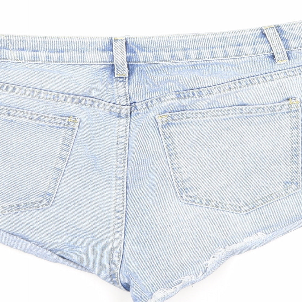 PRETTYLITTLETHING Womens Blue  Denim Culotte Shorts Size 10