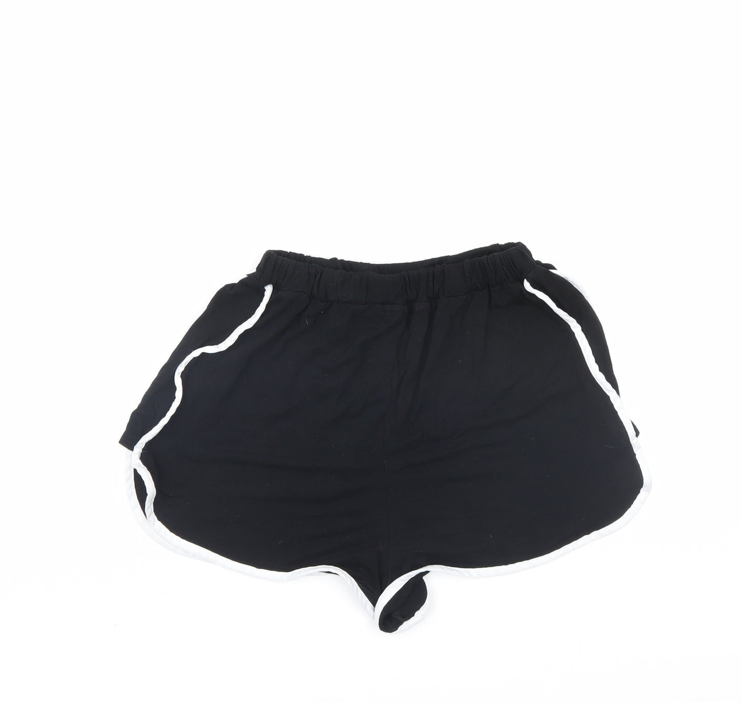 PRETTYLITTLETHING Womens Black   Sweat Shorts Size 8