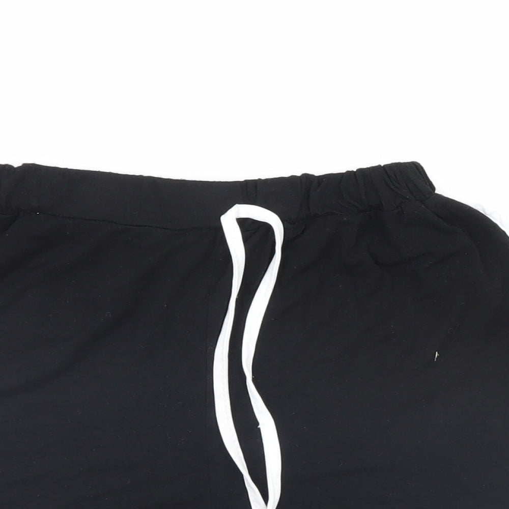 PRETTYLITTLETHING Womens Black   Sweat Shorts Size 8