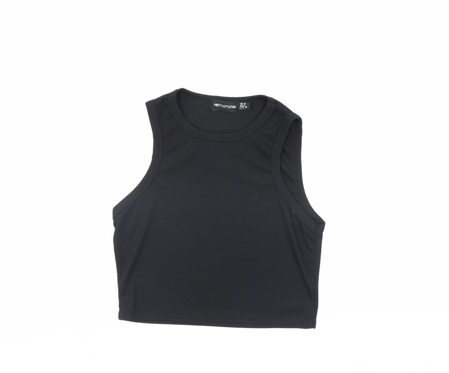 PRETTYLITTLETHING Womens Black   Basic Tank Size 10