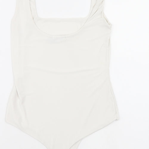 PRETTYLITTLETHING Womens White   Bodysuit One-Piece Size 10