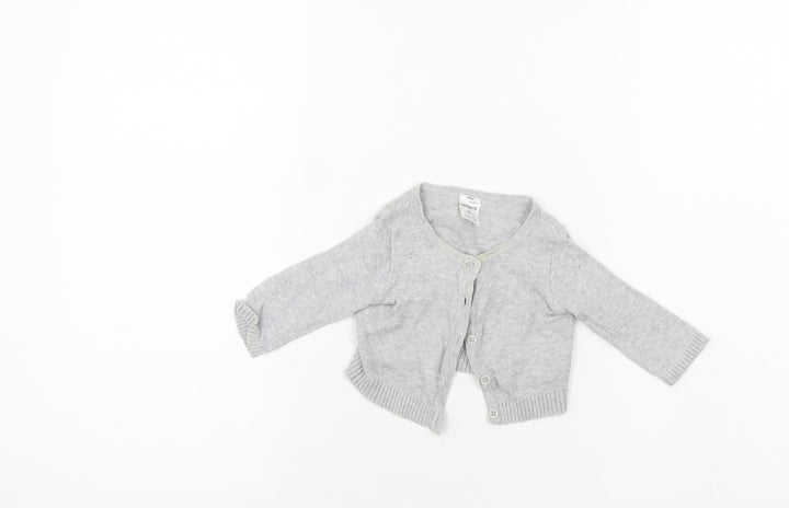 Carters Girls Grey Cardigan Jumper Size 0-3 Months