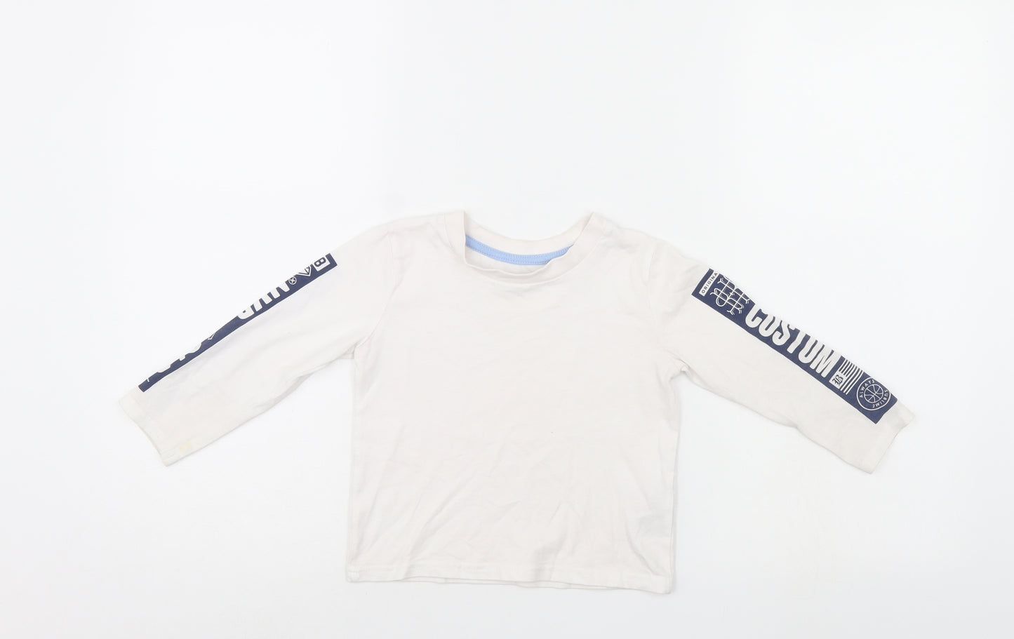 Primark Boys White   Pullover Jumper Size 2-3 Years