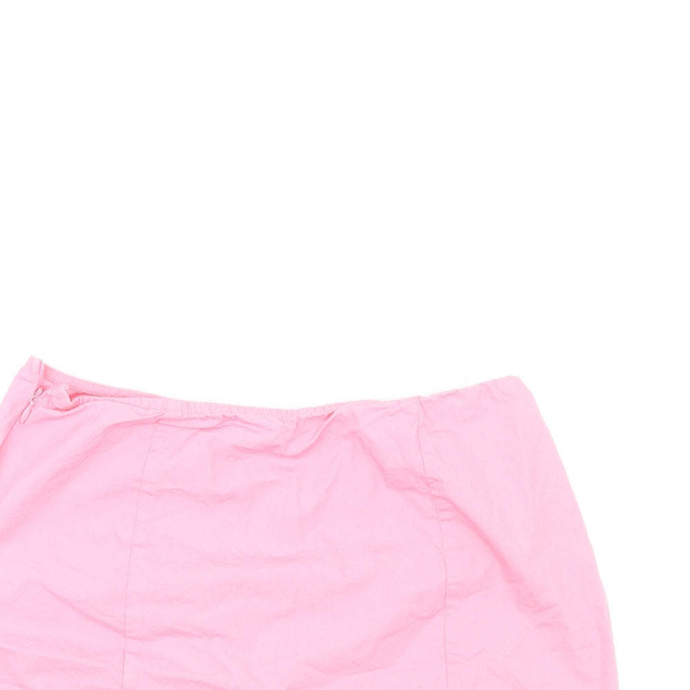 PRETTYLITTLETHING Womens Pink   Mini Skirt Size 10