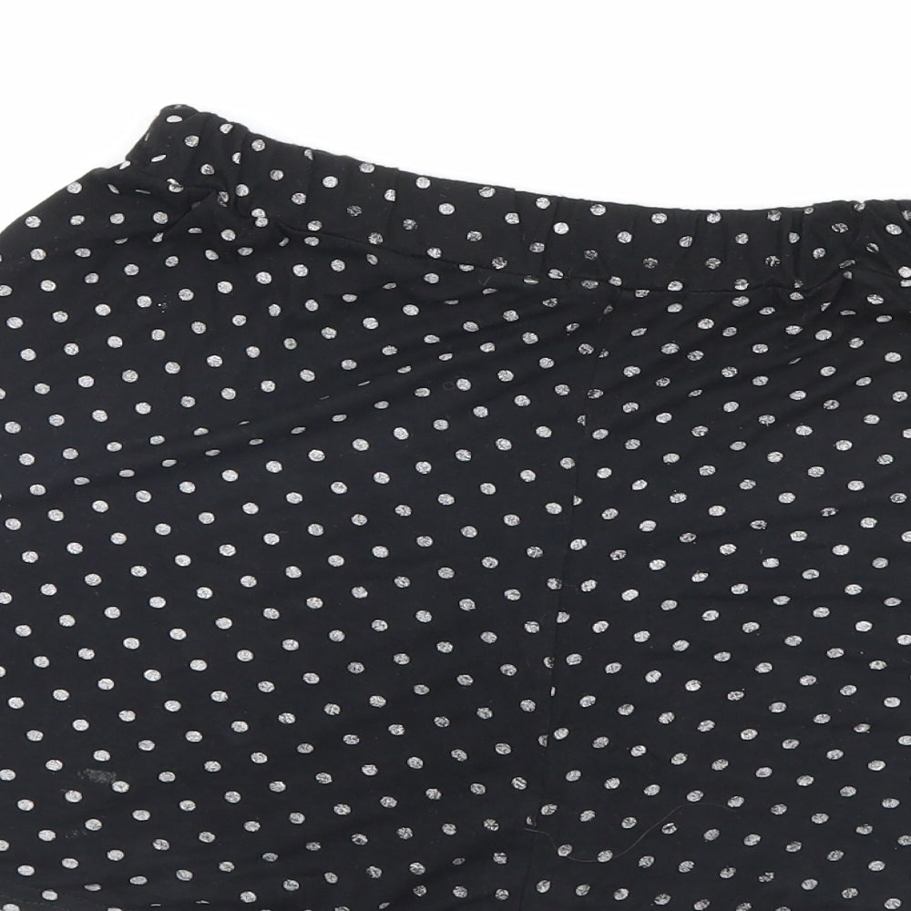PRETTYLITTLETHING Womens Black Polka Dot  Culotte Shorts Size 8