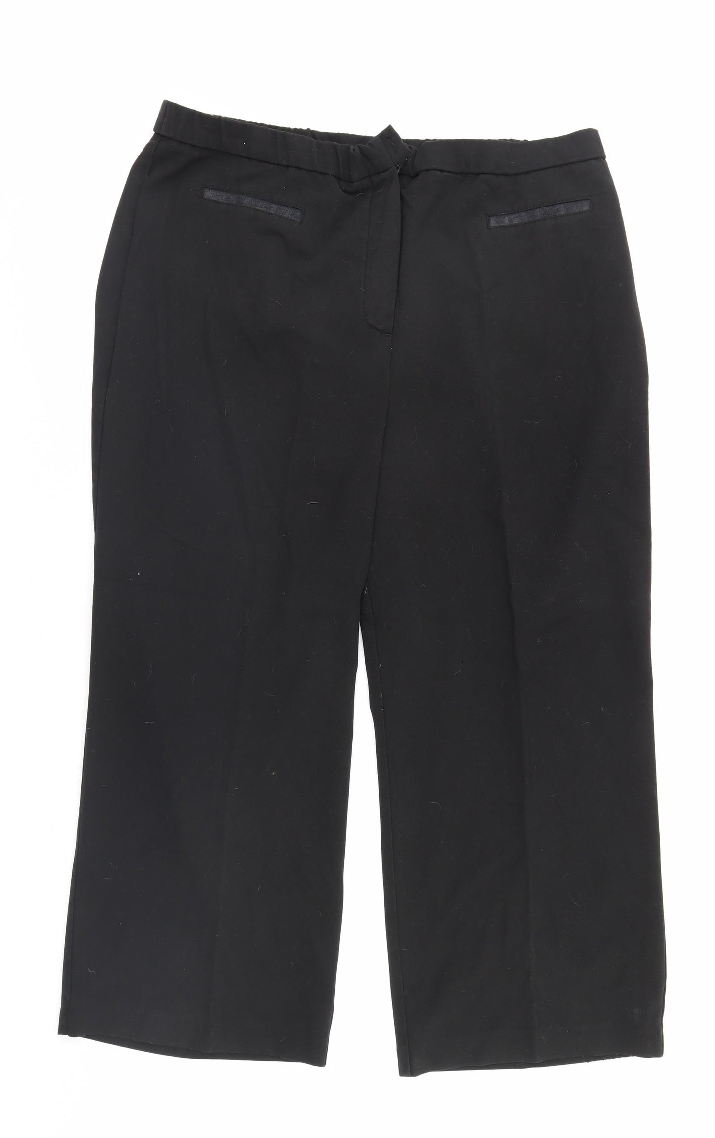 Magi Womens Black   Cropped Trousers Size 20 L24 in