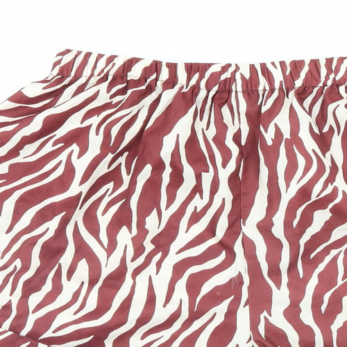 PRETTYLITTLETHING Womens Multicoloured Animal Print  Culotte Shorts Size 8