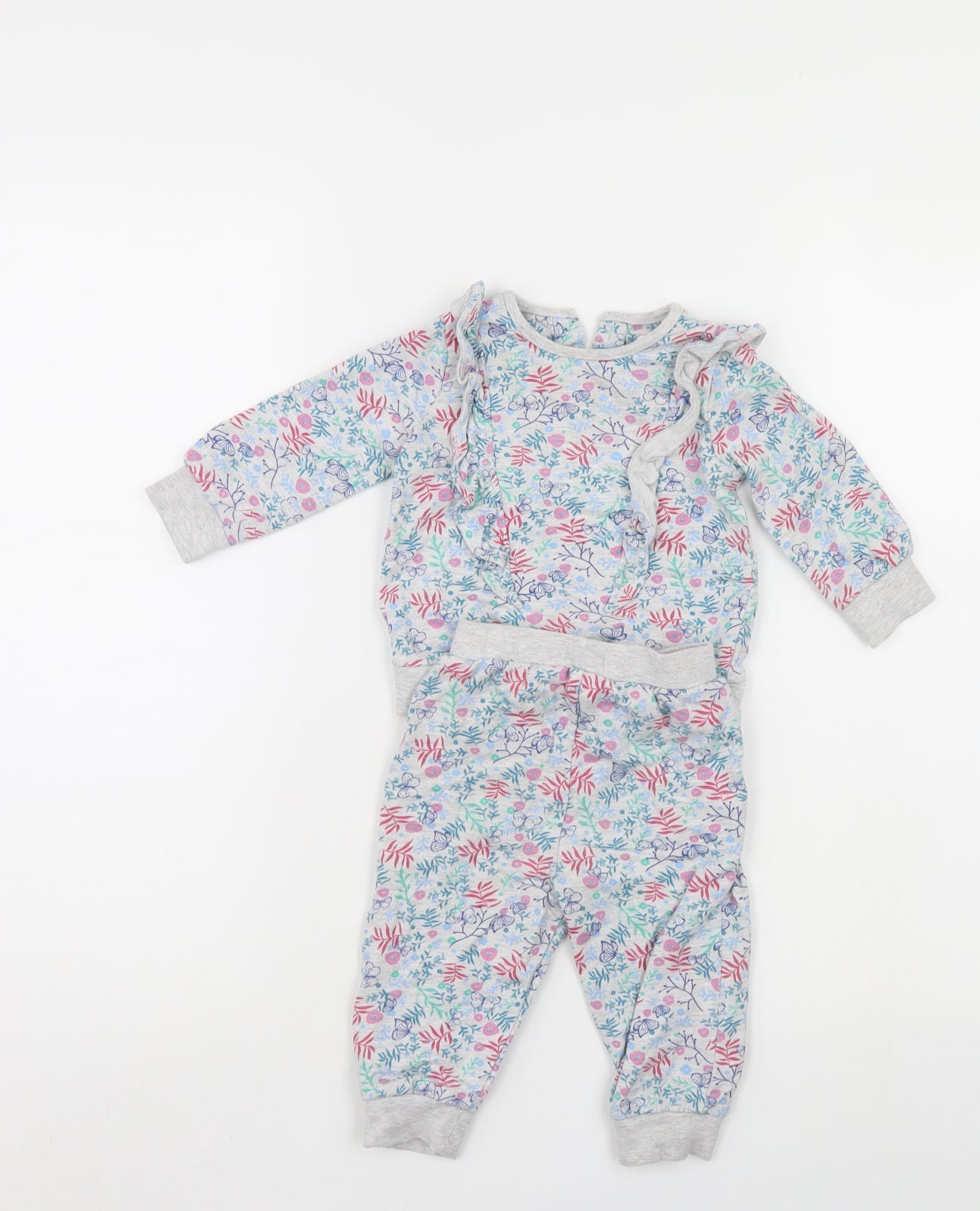 Very Girls Multicoloured Floral   Pyjama Set Size 6-9 Months