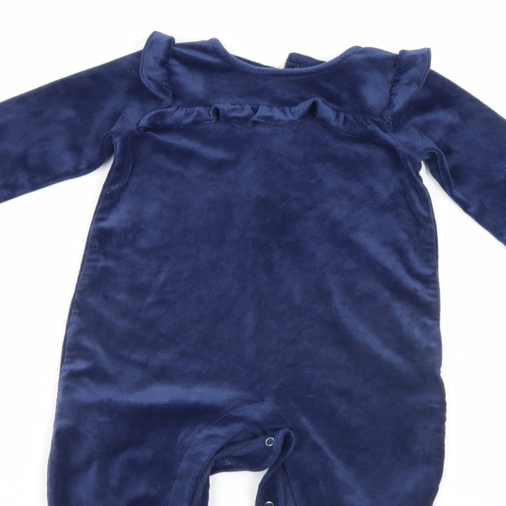 TU Boys Blue   Babygrow One-Piece Size 9-12 Months