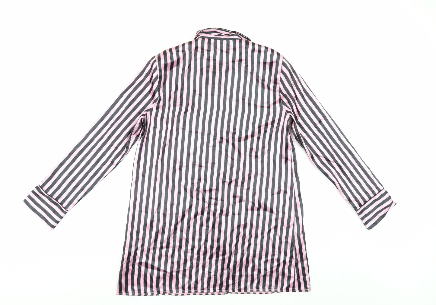 I SAW IT FIRST Womens Pink Striped   Nightshirt Size 10