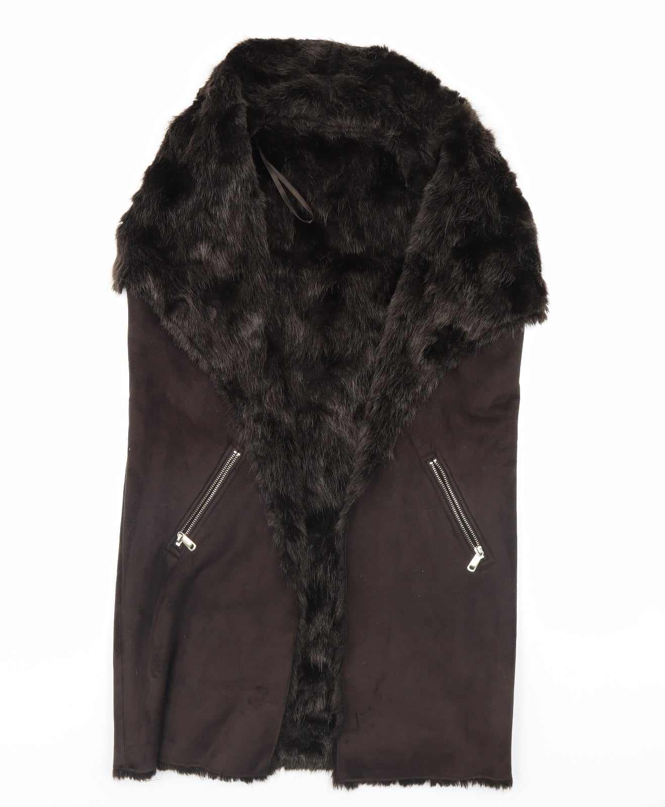 F&F Womens Brown   Gilet Jacket Size 8