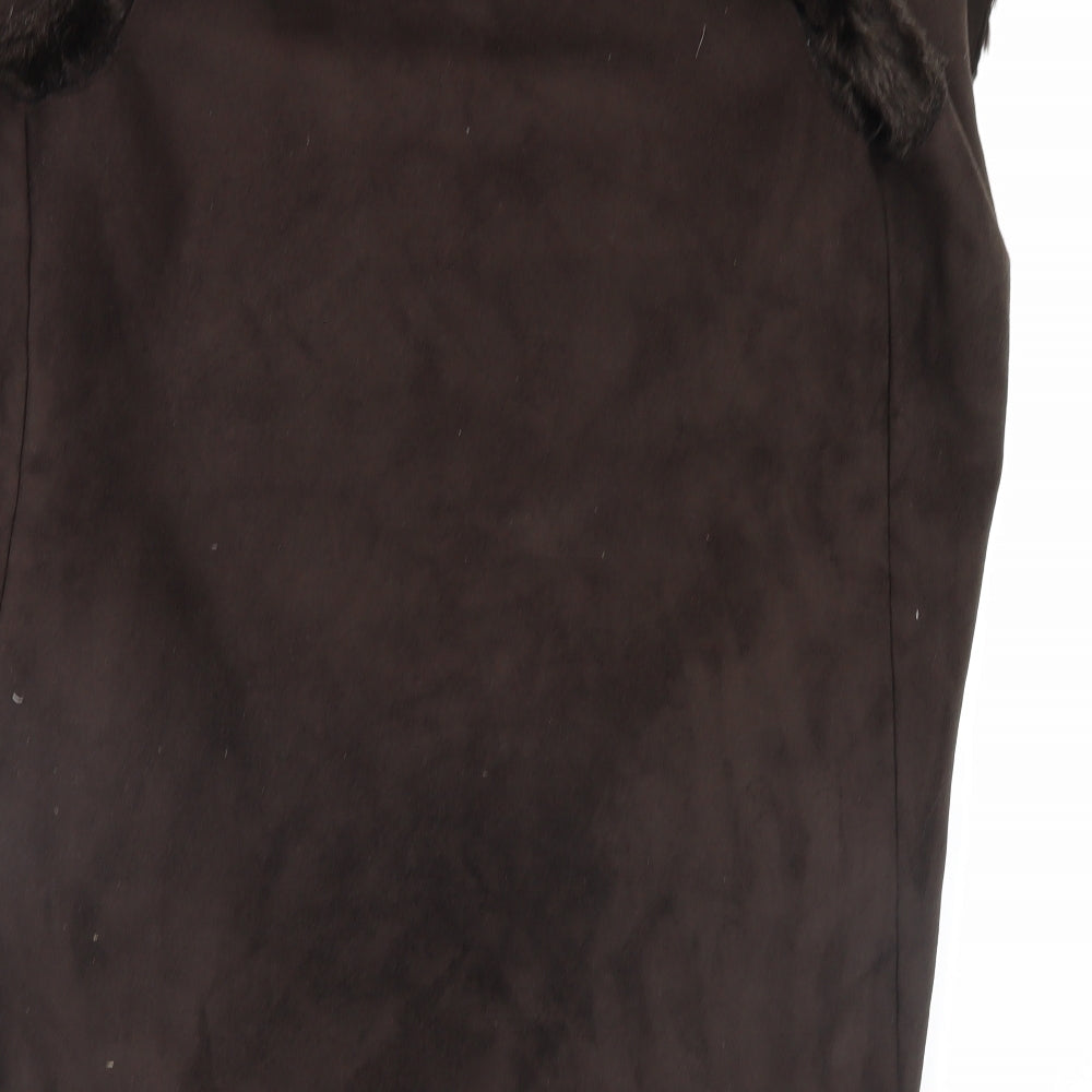 F&F Womens Brown   Gilet Jacket Size 8