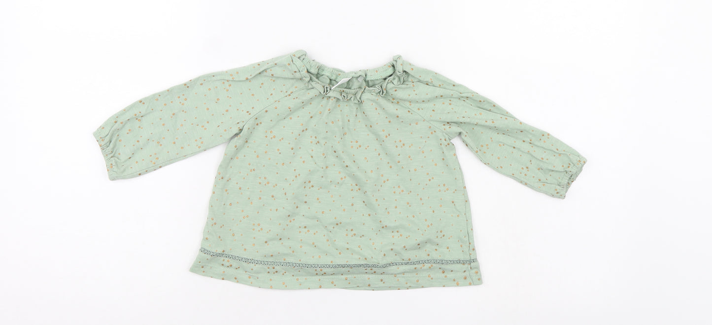 NEXT Girls Green Polka Dot  A-Line  Size 9-12 Months