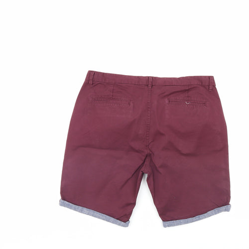Denim & Co. Mens Purple   Chino Shorts Size 36