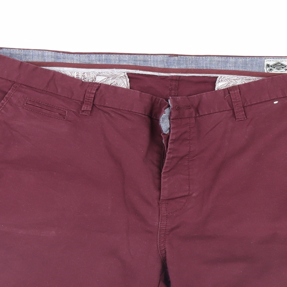 Denim & Co. Mens Purple   Chino Shorts Size 36