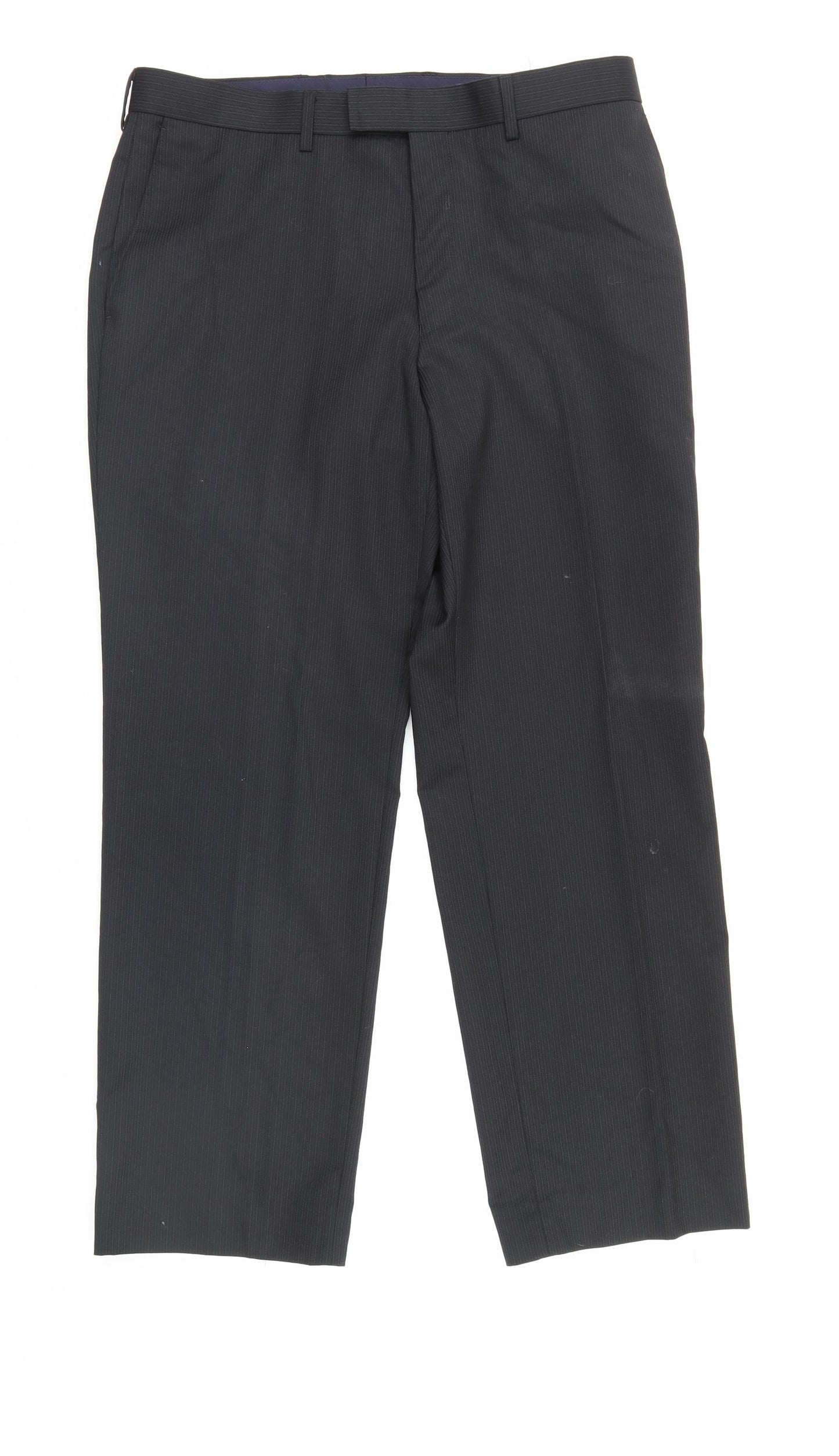 NEXT Mens Black Striped  Trousers  Size 34 L30 in