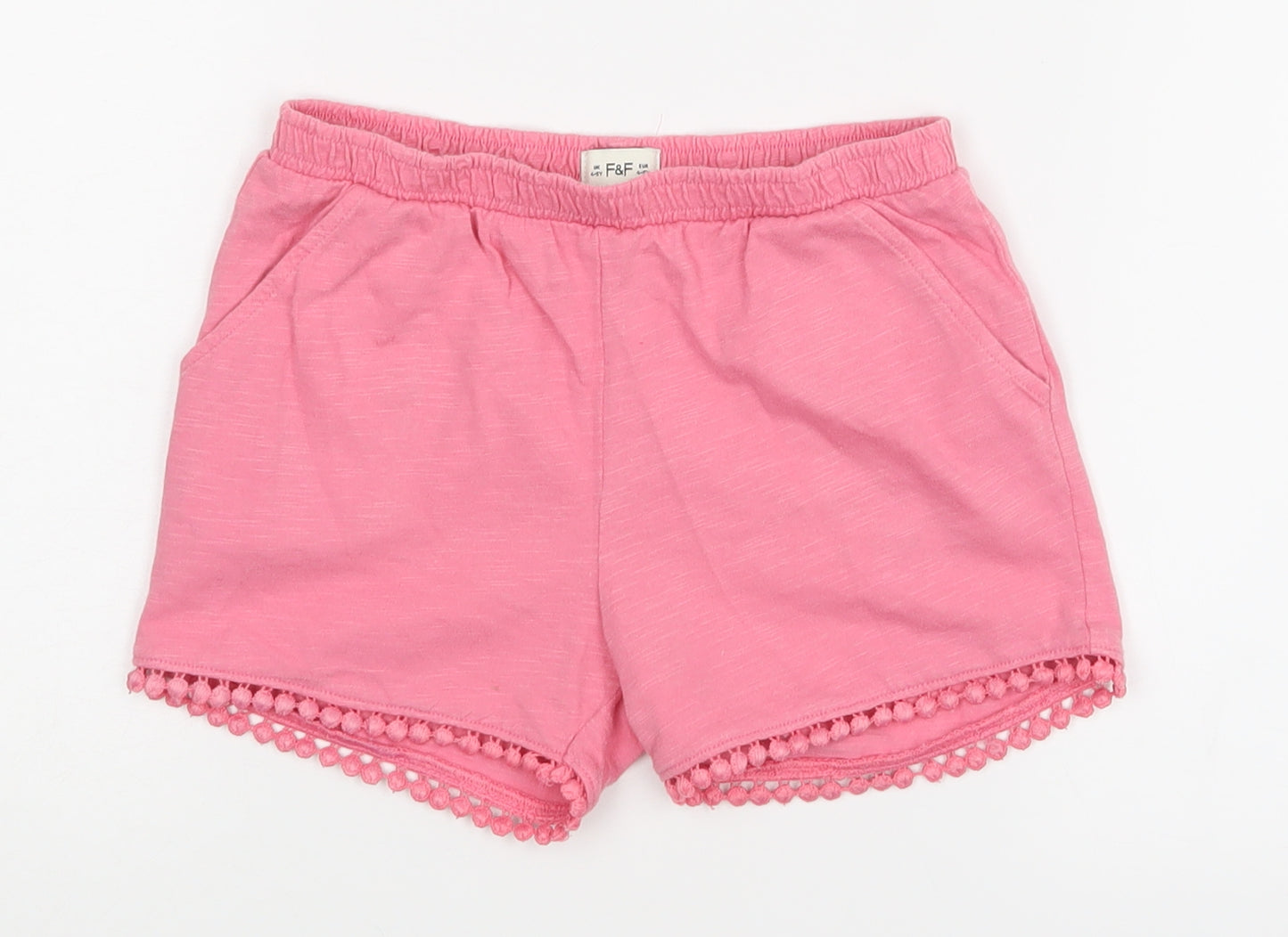 F&F Girls Pink    Shorts Size 4-5 Years