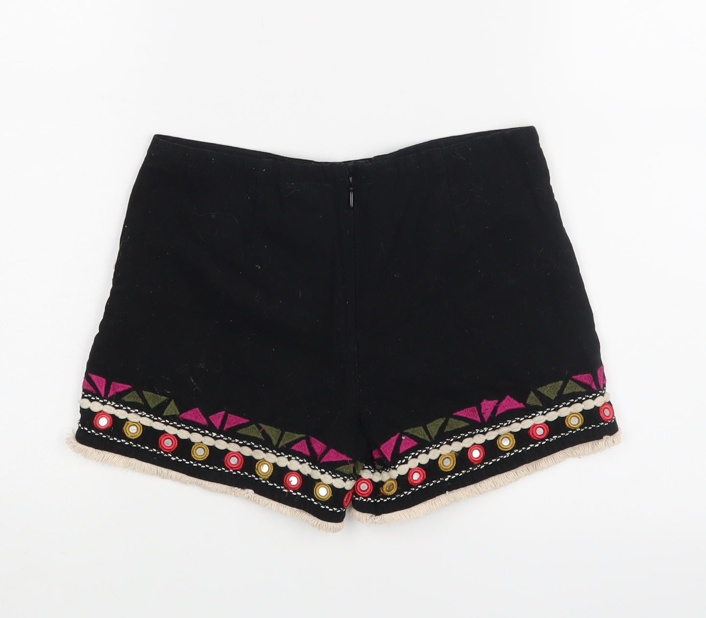 I Love Girlswear Girls Black Geometric  Hot Pants Shorts Size 8 Years