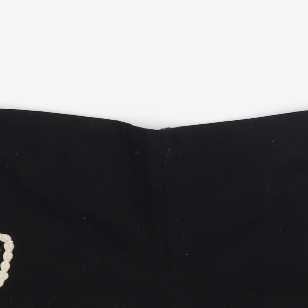 I Love Girlswear Girls Black Geometric  Hot Pants Shorts Size 8 Years