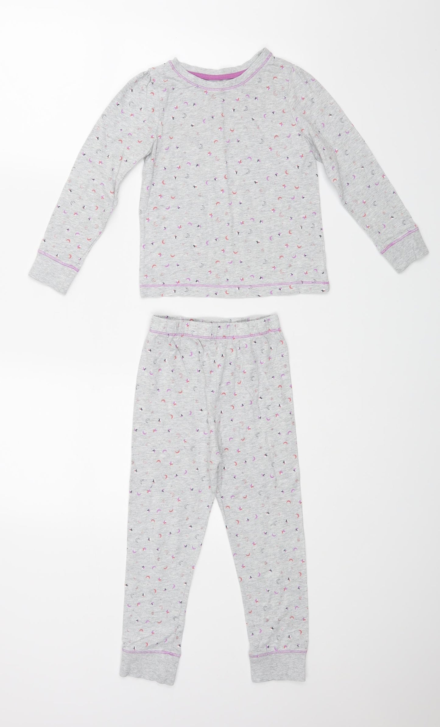 TU Girls Grey    Pyjama Set Size 4-5 Years