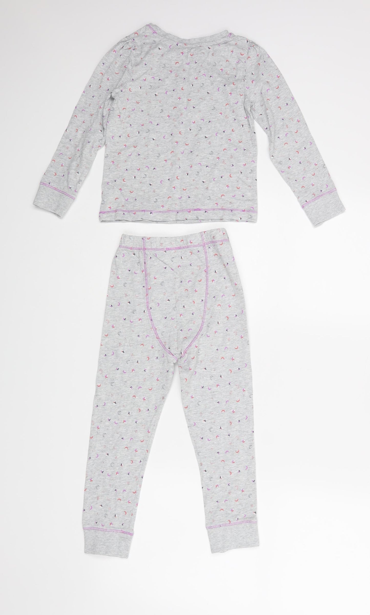 TU Girls Grey    Pyjama Set Size 4-5 Years
