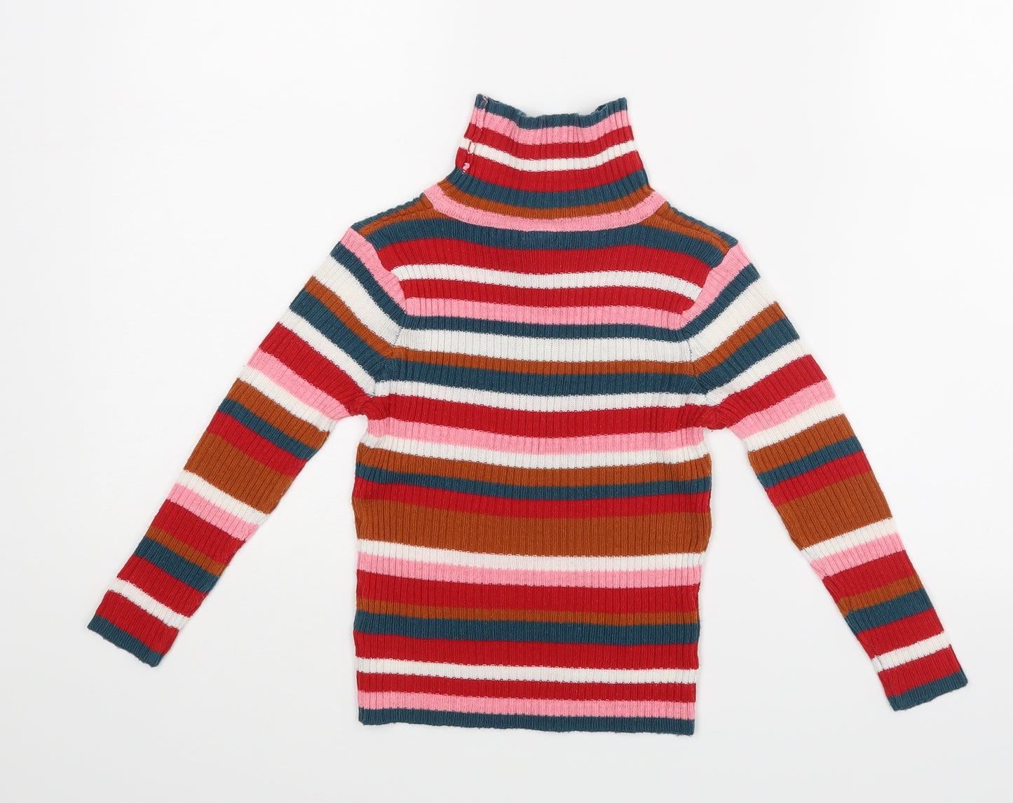 TU Girls Multicoloured Striped  Pullover Jumper Size 4 Years