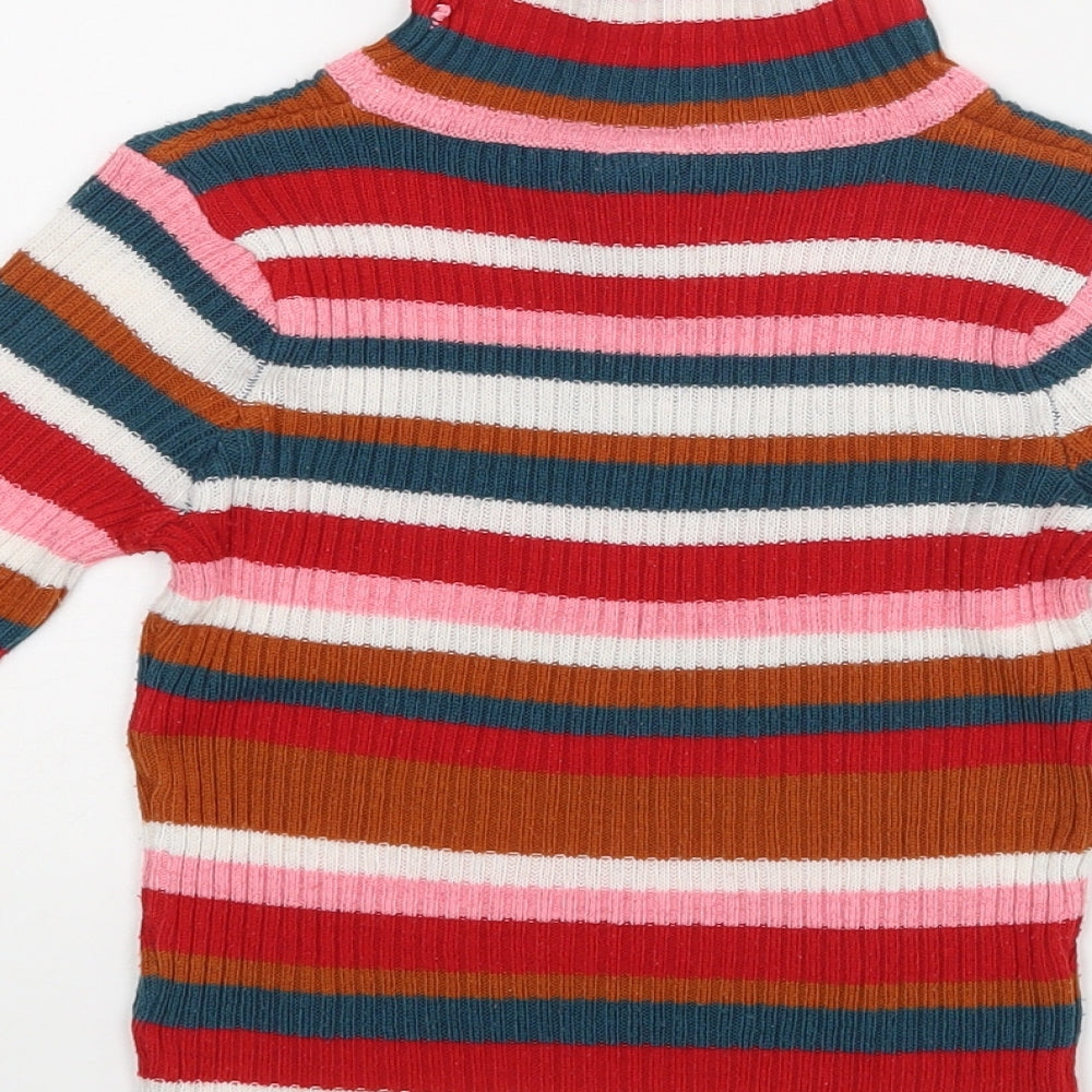 TU Girls Multicoloured Striped  Pullover Jumper Size 4 Years