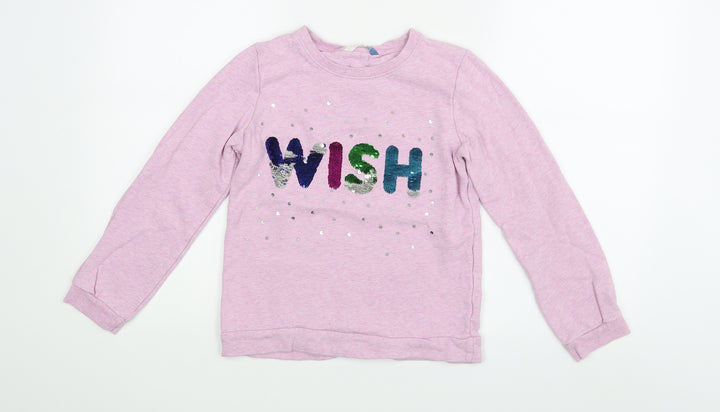 John Lewis Girls Purple   Pullover Jumper Size 11 Years  - Wish