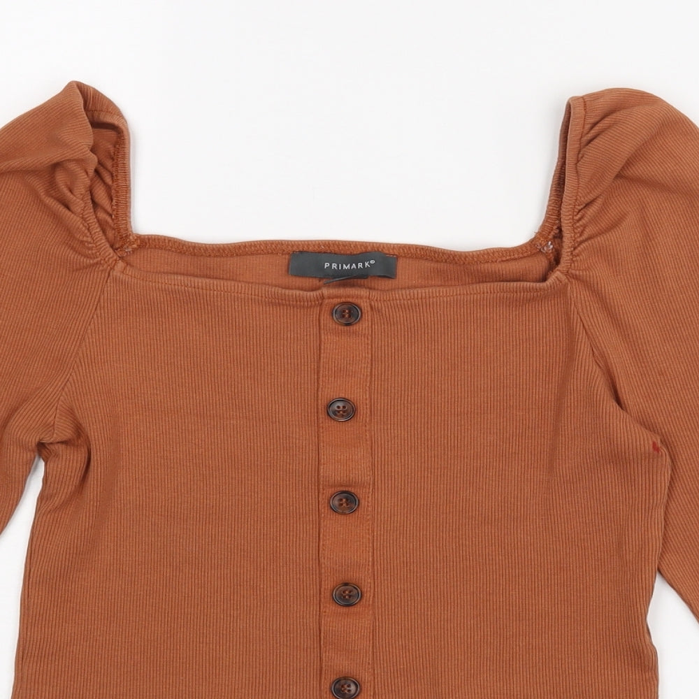 Primark Womens Brown   Basic Blouse Size 10
