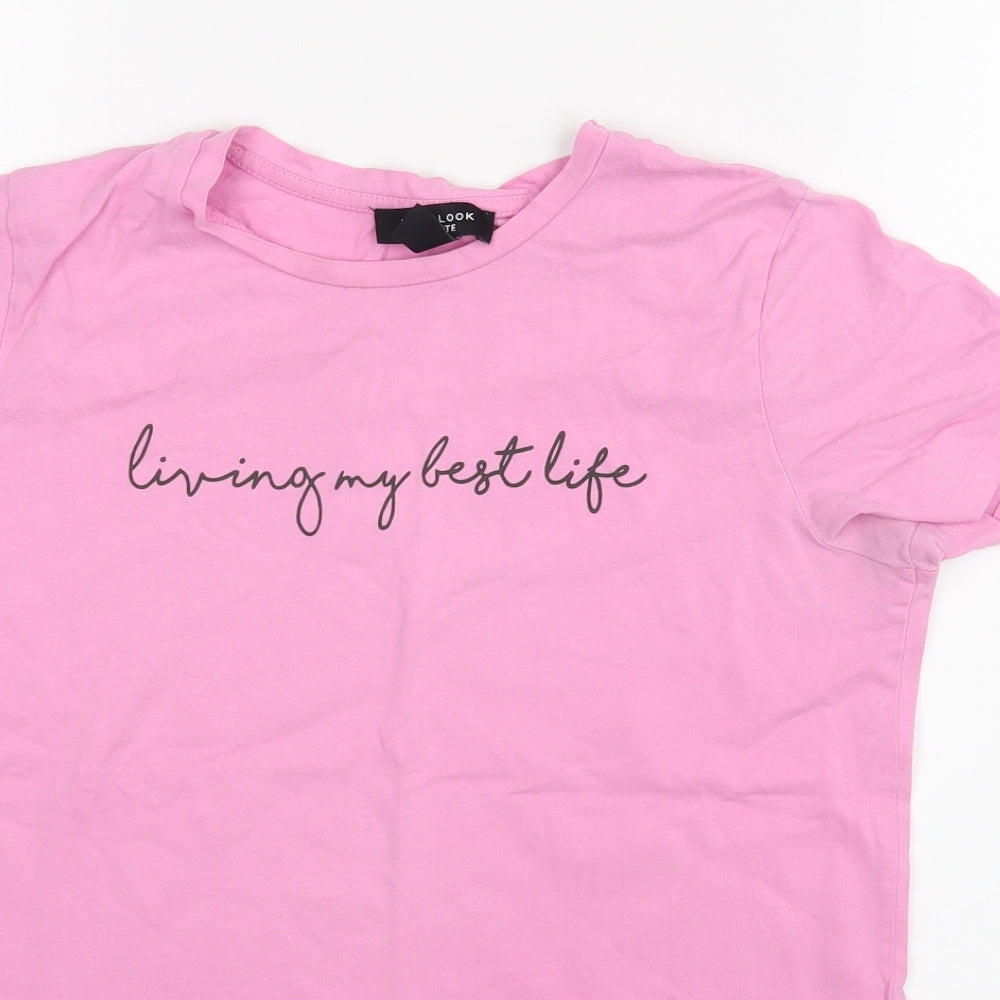 New Look Womens Pink   Basic T-Shirt Size 10