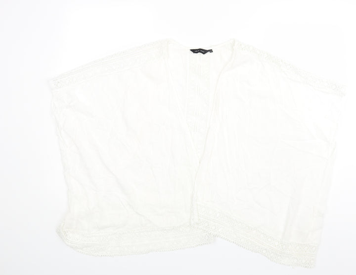 New Look Womens White   Cape Jumper Size 12